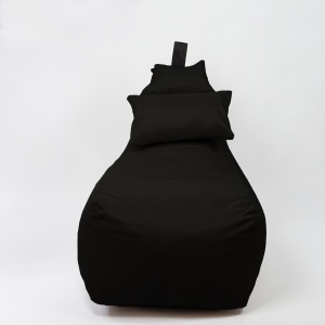 Fotoliu puf, Pufrelax Miraggio, perna inclusa, Material Impermeabil - Negru - Img 2