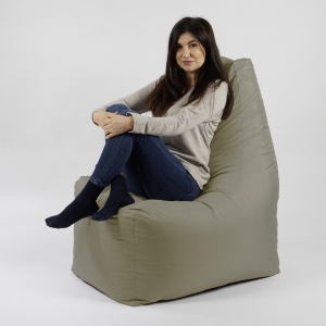 Fotoliu puf, Sunlounger EVO XL, umplutura de burete Memory Mix, material impermeabil, Bej - Img 6