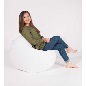 Fotoliu Relaxo, Material Piele ecologica - Alb - Img 2