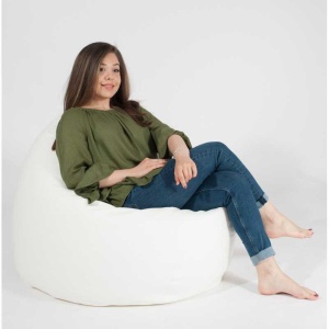 Fotoliu Relaxo XL, Material Piele ecologica - Alb - Img 5