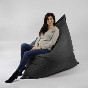 Fotoliu tip Perna Magic Pillow, Material Impermeabil - Gri inchis - Img 6