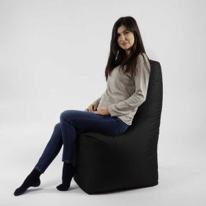 Fotoliu tip Scaun Sunlounger, Material Impermeabil - Negru - Img 5