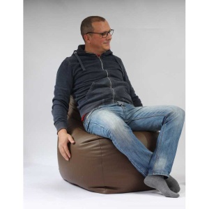 Fotoliu tip Scaun Sunlounger, Material Piele ecologica - Chocolate - Img 2