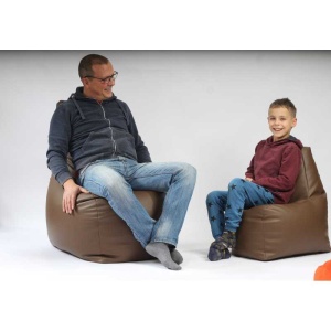Fotoliu tip Scaun Sunlounger, Material Piele ecologica - Chocolate - Img 3