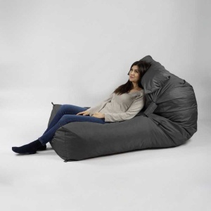 Fotoliu Yoga XL si Perna, Material Impermeabil - Gri inchis - Img 6