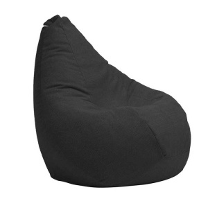 Kids' bean bag chair, Nirvana Light Pufrelax, Textile material - Eerie Black