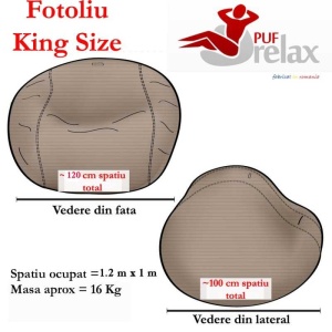 Set Fotoliu King Size cu Otoman (suport picioare), Material Textil - Lemon - Img 7