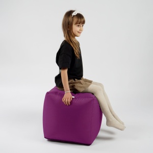 Taburet Cub, material impermeabil - Magenta - Img 4