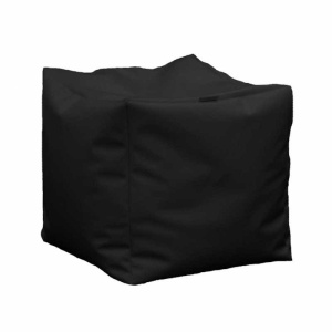 Cube Stool, Faux leather - Black