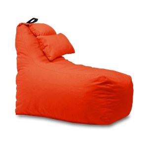 Fotoliu puf, Pufrelax Miraggio, perna inclusa, Material Impermeabil - Portocaliu neon
