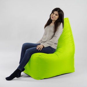 Fotoliu puf, Sunlounger EVO XL, umplutura de burete Memory Mix, material impermeabil, Green Neon - Img 5