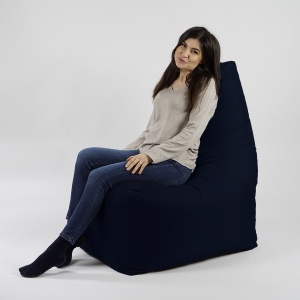 Fotoliu puf, Sunlounger EVO XL, umplutura de burete Memory Mix, material impermeabil, Bleumarin - Img 5