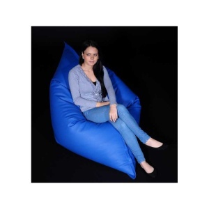 Fotoliu tip Perna Magic Pillow, Material Piele ecologica - Albastru - Img 2