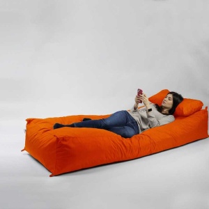 Fotoliu Yoga XL si Perna, Material Impermeabil - Neon Orange - Img 7