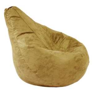 Kids' bean bag chair, Nirvana Light Pufrelax, Textile material - Amber (caramel, brown)