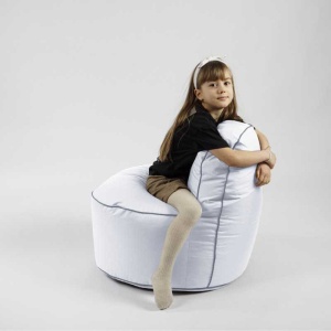 OK Junior bean bag, Waterproof material - White - Img 5