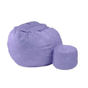 Set Fotoliu King Size cu Otoman (suport picioare), Material Textil - Lavanda - Img 1