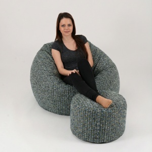 Set Fotoliu Matusalem cu Otoman (suport picioare), Material Textil - Nordic Field - Img 2
