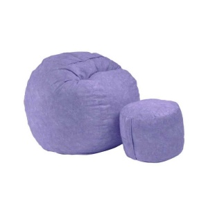 Set Fotoliu Matusalem cu Otoman (suport picioare), Material Textil - Lavanda - Img 1