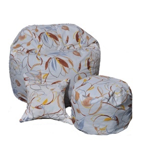 Set Fotoliu Matusalem cu Otoman (suport picioare) si Perna, Material Textil - Blossom