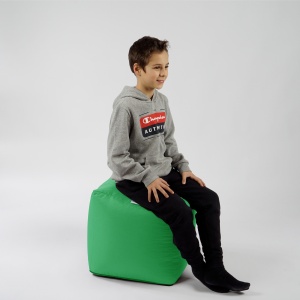 Taburet Cub Pufrelax, material impermeabil, Green Apple - Img 5