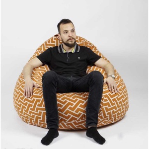 Fotoliu Nirvana Gigant, Material Textil - Zippity Orange - Img 2