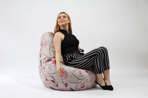 Fotoliu Nirvana Hobbit Pufrelax, Material Textil - Flower Buds - Img 5