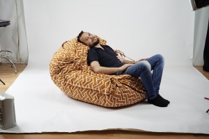 Fotoliu tip Perna Magic Pillow XXL, Material Textil - Zippity Orange - Img 2