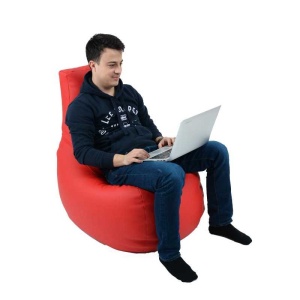 Fotoliu tip Scaun Sunlounger EVO, Material Piele ecologica - Intense Red - Img 2