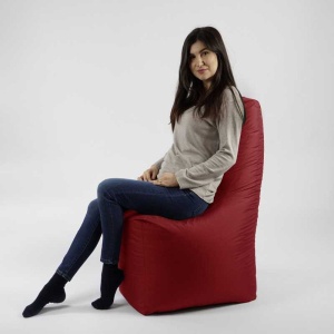 Fotoliu tip Scaun Sunlounger, Material Impermeabil - Rosu - Img 5