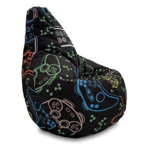 Kids' bean bag chair, Nirvana Light Pufrelax, Waterproof material - Time to Win