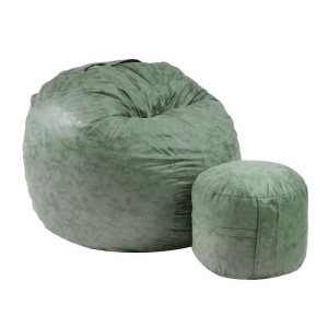 Set Fotoliu Matusalem cu Otoman (suport picioare), Material Textil - Silver Garden - Img 1