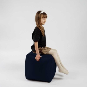 Taburet Cub, Material impermeabil - Bleumarin - Img 4