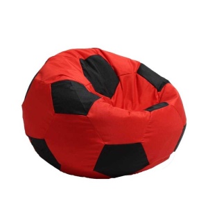 Telstar Ball Junior bean bag, Waterproof material - Red & Black