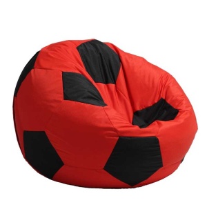 Telstar Ball XL bean bag, Waterproof material - Red & Black