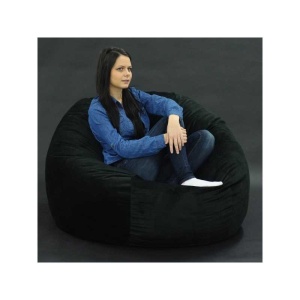 Fotoliu King Size, Material Textil - Black Velvet - Img 2