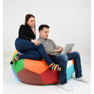 Fotoliu Minge Telstar XXL, Material Piele Ecologica - Mozaic - Img 2