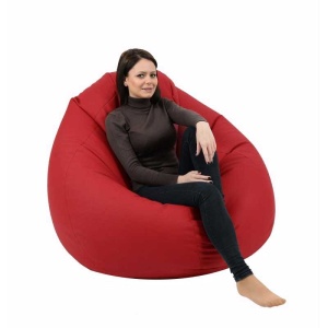 Fotoliu Nirvana Gigant, Material Piele ecologica - Rosu - Img 2