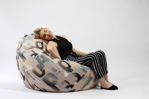 Fotoliu Nirvana Gigant, Material Textil - Army Scrabble - Img 4