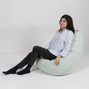 Fotoliu Nirvana Hobbit Pufrelax, Material Textil - Light Mint - Img 5
