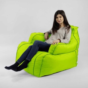 Fotoliu Player Mini Pufrelax, Material Impermeabil - Verde neon - Img 5