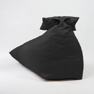 Fotoliu puf, Pufrelax Kudos, perna inclusa, Material Impermeabil - Gri inchis - Img 2