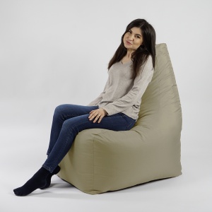 Fotoliu puf, Sunlounger EVO XL, umplutura de burete Memory Mix, material impermeabil, Bej - Img 5