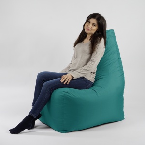 Fotoliu puf, Sunlounger EVO XL, umplutura de burete Memory Mix, material impermeabil - Turcoaz - Img 3