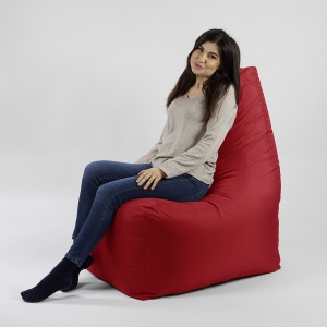 Fotoliu puf, Sunlounger EVO XL, umplutura de burete Memory Mix, material impermeabil, Rosu - Img 3