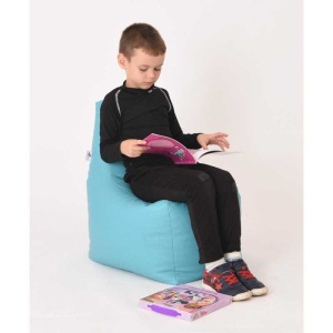 Fotoliu tip Scaun Sunlounger Junior, Material Piele ecologica - Turcoaz - Img 2