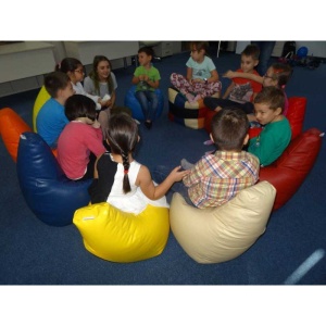 Fotoliu tip Scaun Sunlounger Junior, Material Piele ecologica - Turcoaz - Img 3