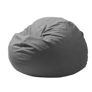 Set Fotoliu King Size cu Otoman (suport picioare) si Perna, Material Textil - Grey - Img 2