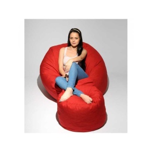 Set Fotoliu Matusalem cu Otoman (suport picioare), Material Textil - Montana Red - Img 1