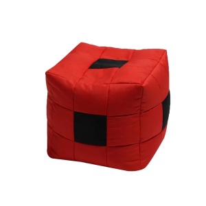 Taburet Cub, Material impermeabil - Black Spotted Cube - Img 2